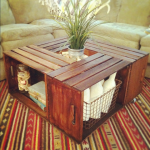 Old crate table
